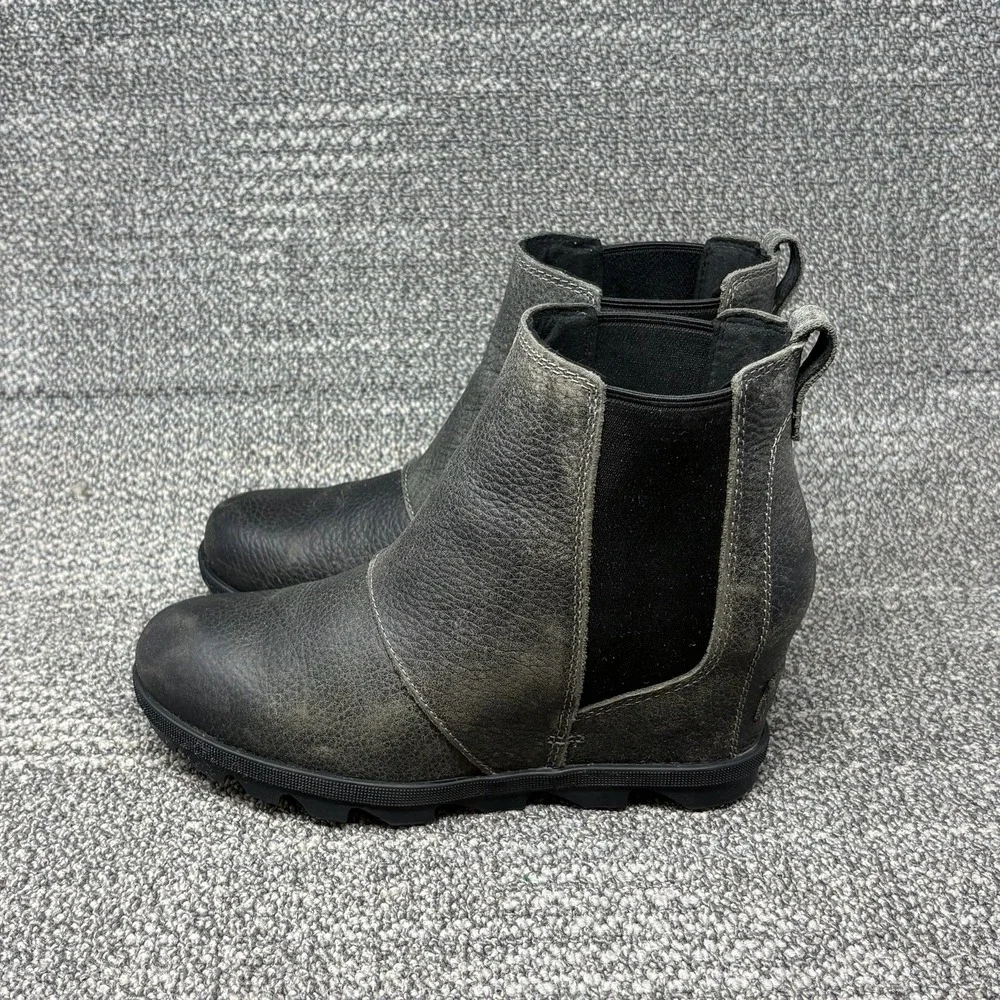 Sorel Joan of Arctic II Chelsea Boots Womens 8.5 Quarry Gray Waterproof Leather